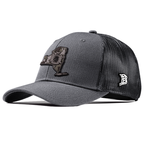 New York Camo PVC Curved Trucker