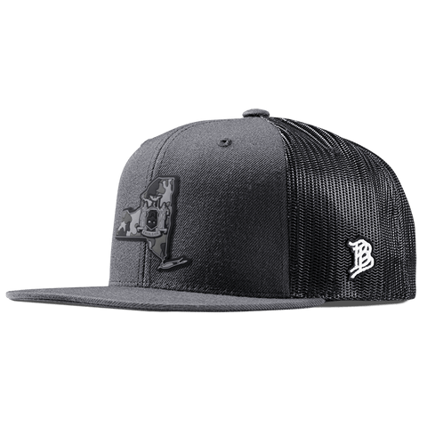 New York Camo PVC Flat Trucker