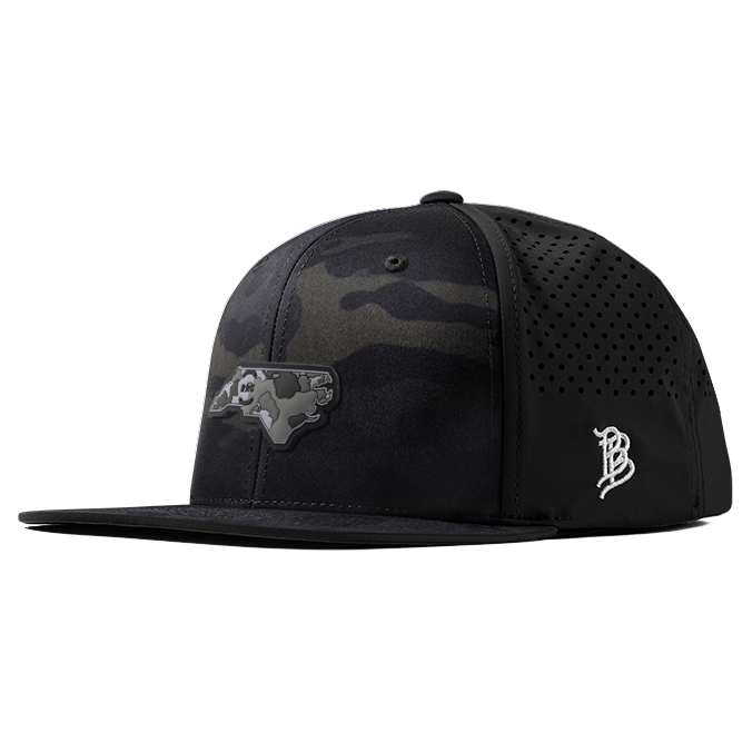 North Carolina Camo PVC Flat Performance Hat