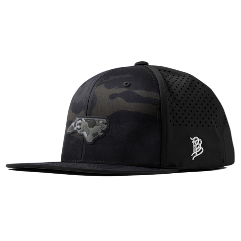 North Carolina Camo PVC Flat Performance Hat