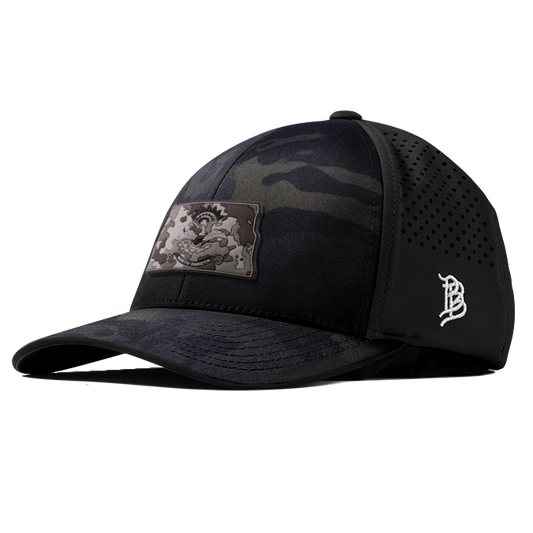 North Dakota Camo PVC Curved Performance Hat
