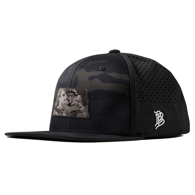 North Dakota Camo PVC Flat Performance Hat