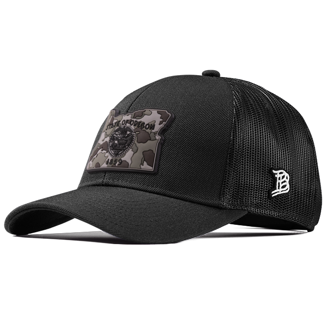 Oregon Camo Flexfit Snapback Trucker Back CURVED
