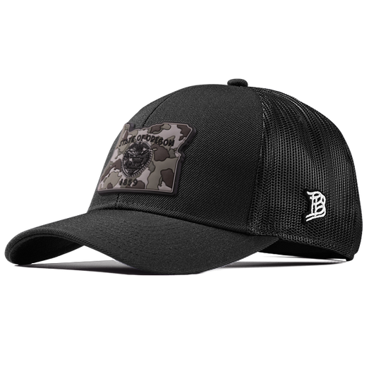 Oregon Camo Flexfit Snapback Trucker Back CURVED