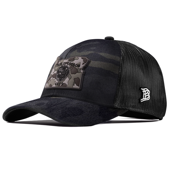 Oregon Camo Flexfit Snapback Trucker Back CURVED