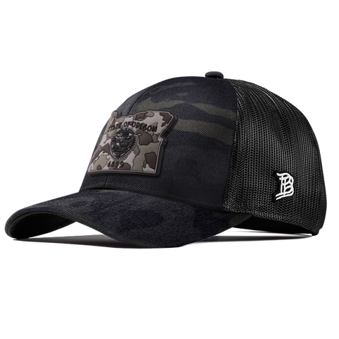 Oregon Camo Flexfit Snapback Trucker Back CURVED