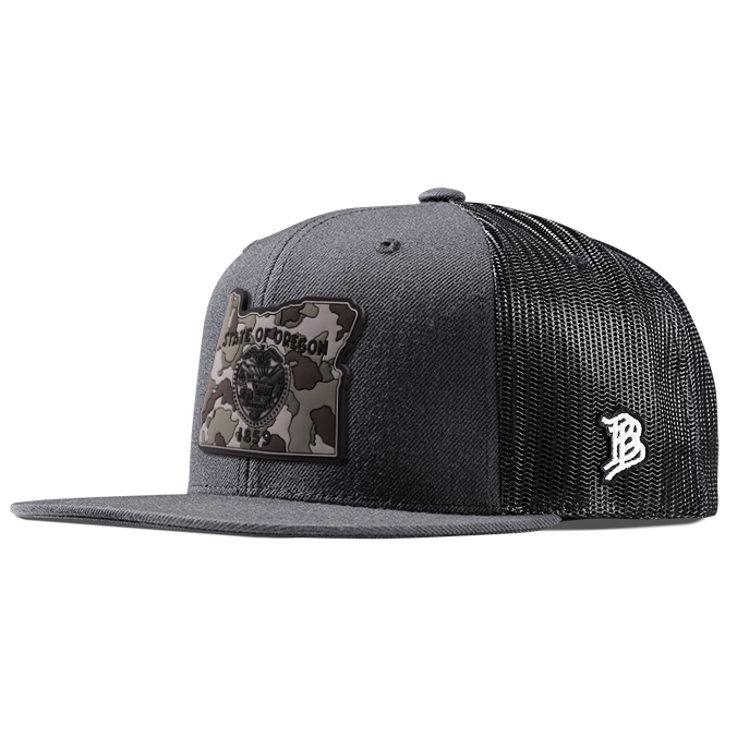 Oregon Camo PVC Flat Trucker