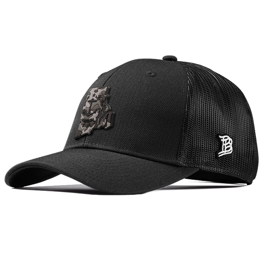 Rhode Island Camo PVC Curved Trucker