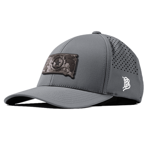 South Dakota Camo PVC Curved Performance Hat