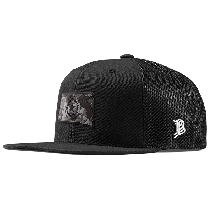 South Dakota Camo PVC Flat Trucker