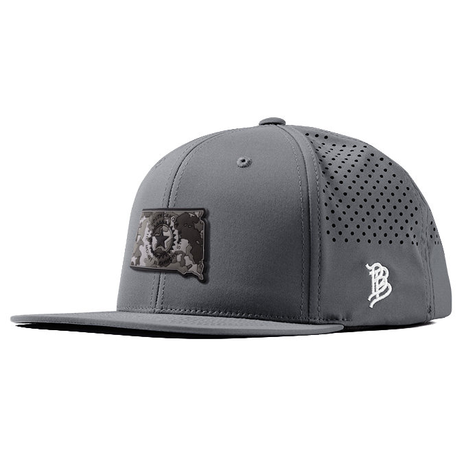 South Dakota Camo PVC Flat Performance Hat