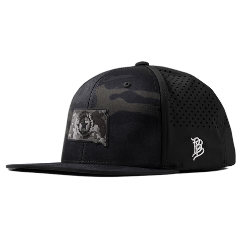 South Dakota Camo PVC Flat Performance Hat