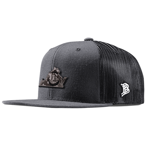 Virginia Camo PVC Flat Trucker