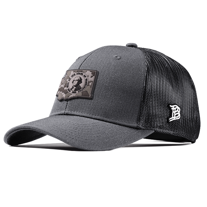 Washington Camo PVC Curved Trucker