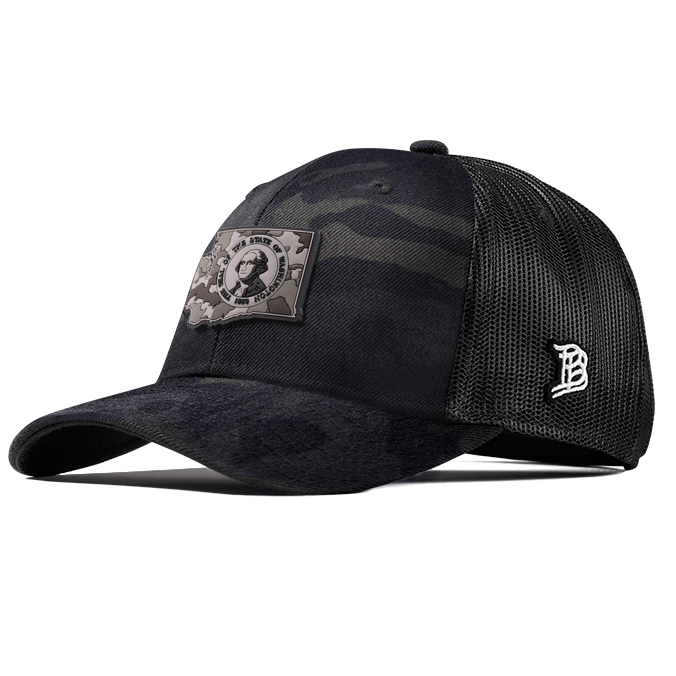 Washington Camo PVC Curved Trucker