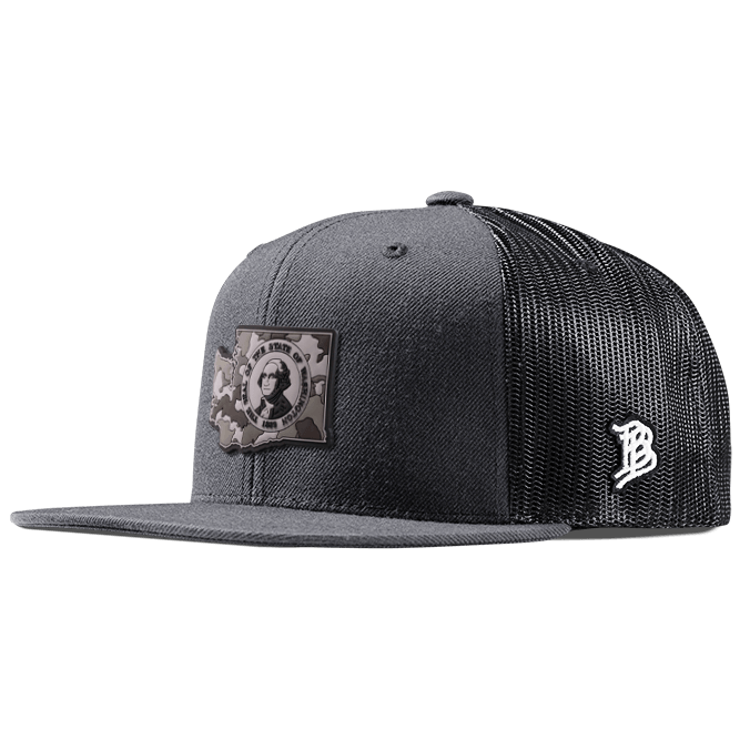 Washington Camo PVC Flat Trucker