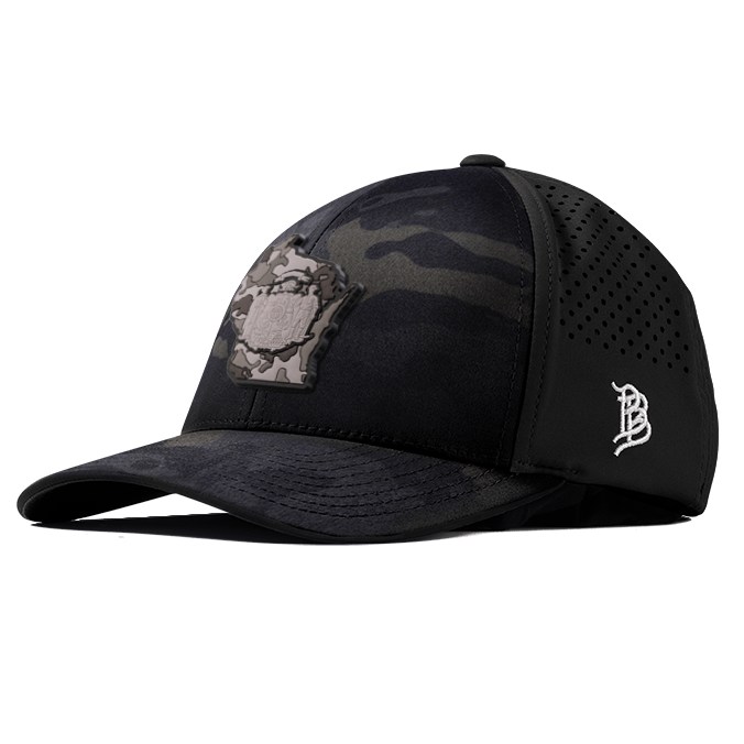 Wisconsin Camo PVC Curved Performance Hat