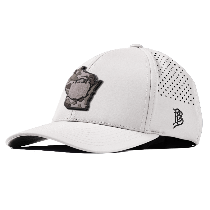 Wisconsin Camo PVC Curved Performance Hat