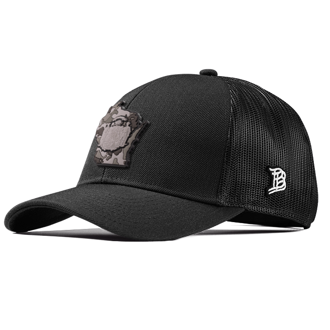 Wisconsin Camo Flexfit Snapback Trucker Back CURVED