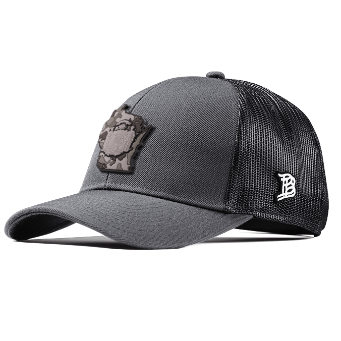 Wisconsin Camo Flexfit Snapback Trucker Back CURVED
