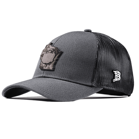 Wisconsin Camo Flexfit Snapback Trucker Back CURVED