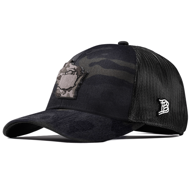 Wisconsin Camo Flexfit Snapback Trucker Back CURVED