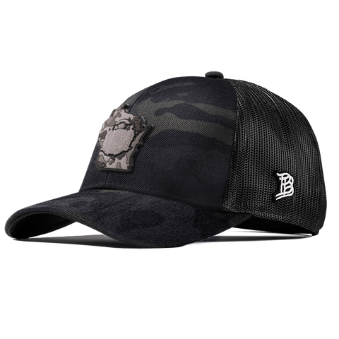 Wisconsin Camo Flexfit Snapback Trucker Back CURVED