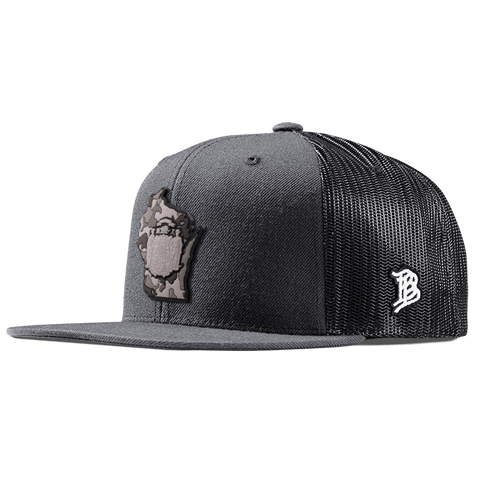 Wisconsin Camo PVC Flat Trucker