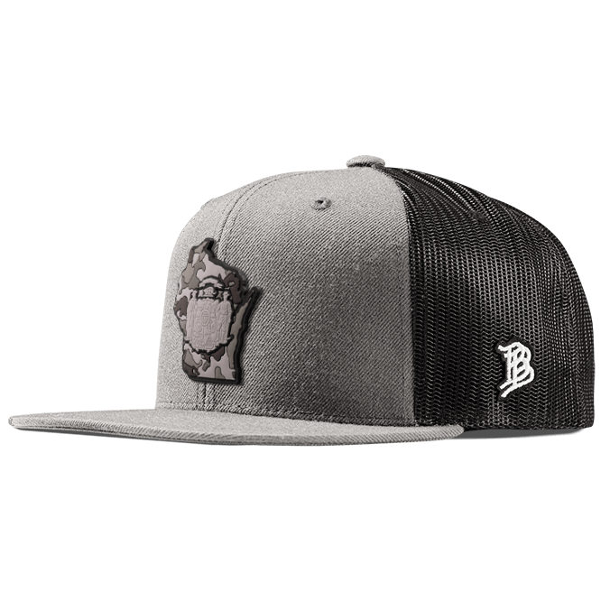 Wisconsin Camo PVC Flat Trucker