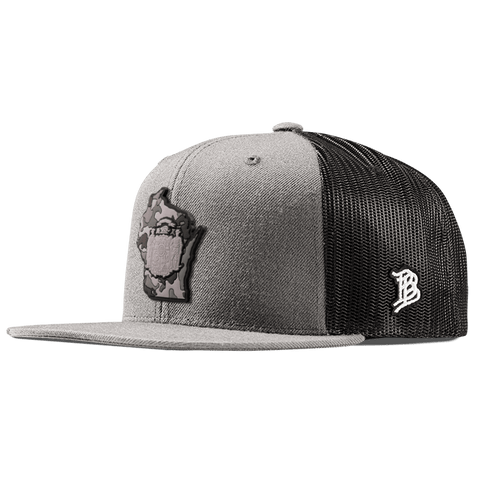 Wisconsin Camo PVC Flat Trucker