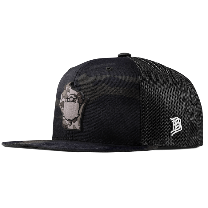 Wisconsin Camo PVC Flat Trucker