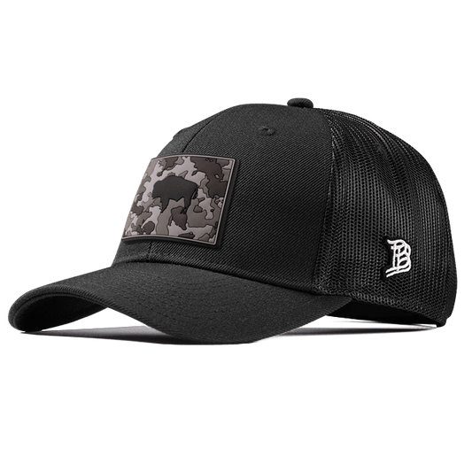 Wyoming Camo PVC Curved Trucker