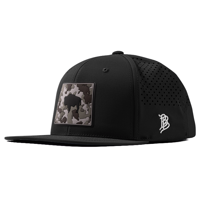 Wyoming Camo PVC Flat Performance Hat