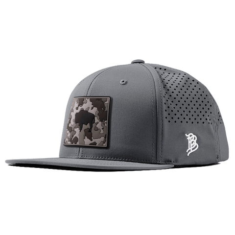 Wyoming Camo PVC Flat Performance Hat