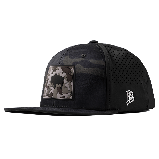 Wyoming Camo PVC Flat Performance Hat