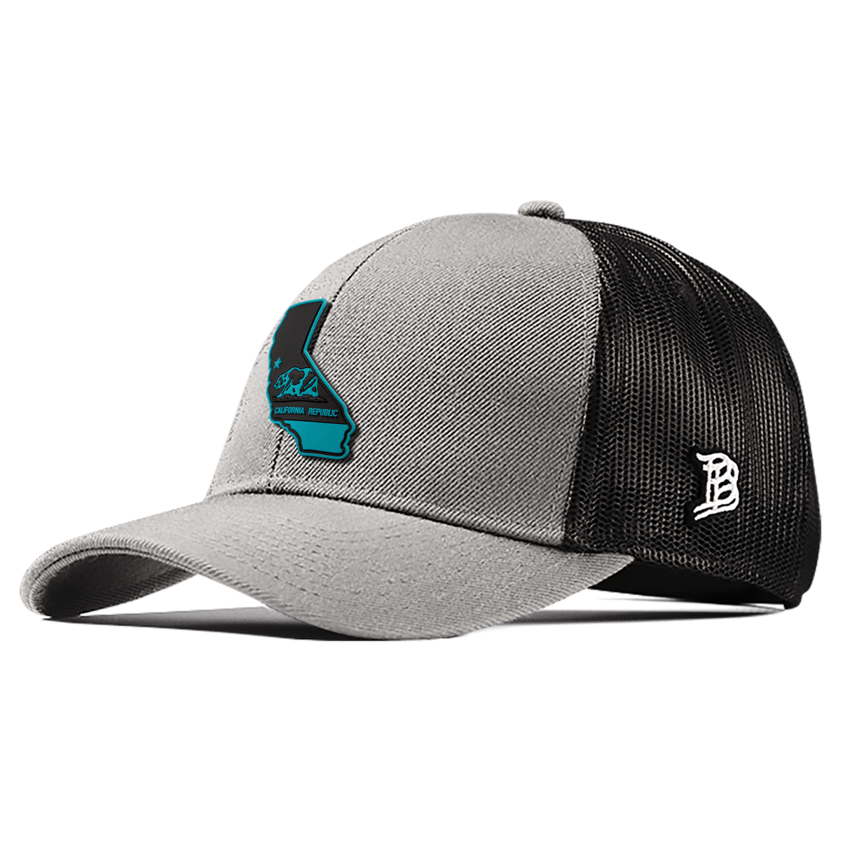 California Turquoise PVC Flexfit Snapback Trucker