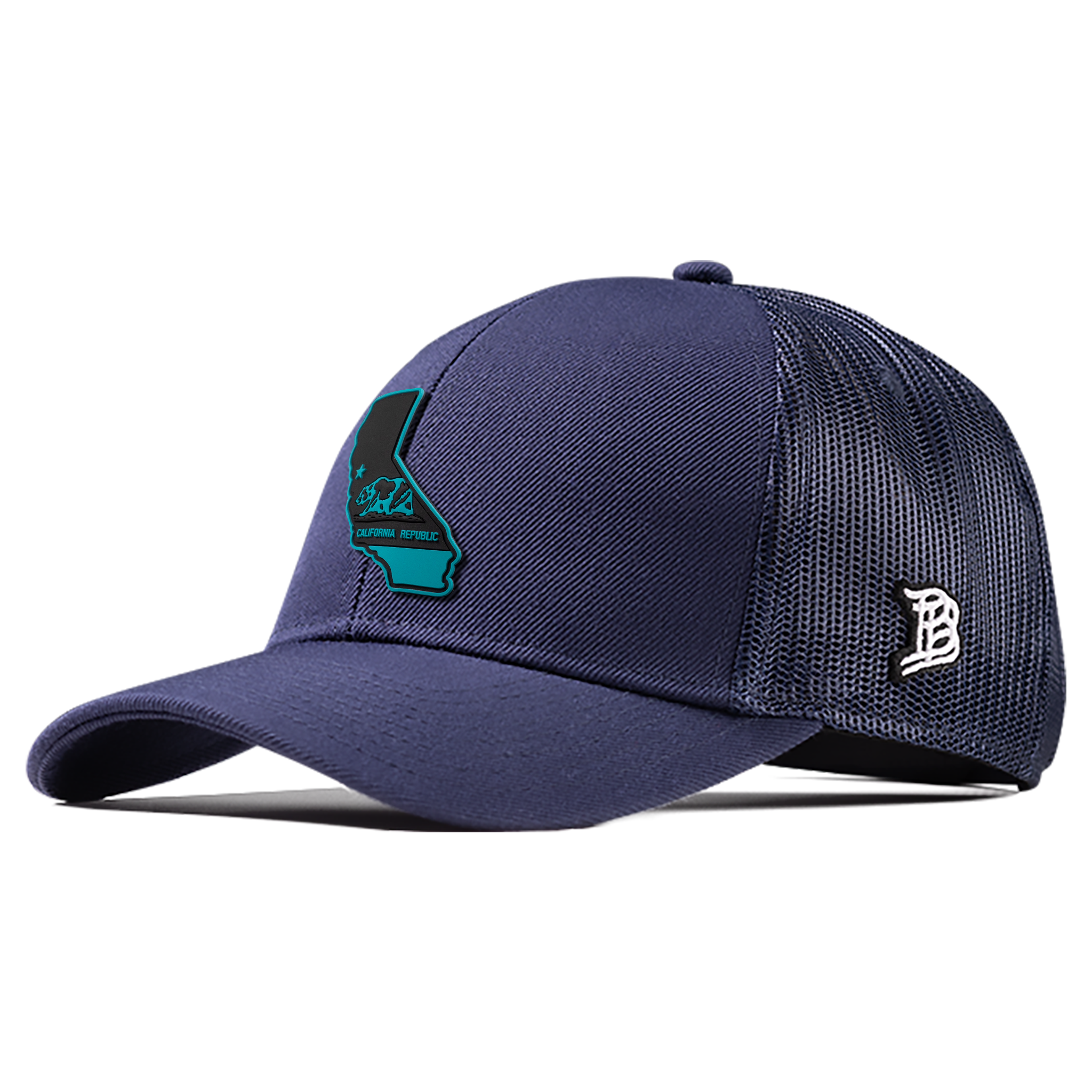 California Turquoise PVC Flexfit Snapback Trucker