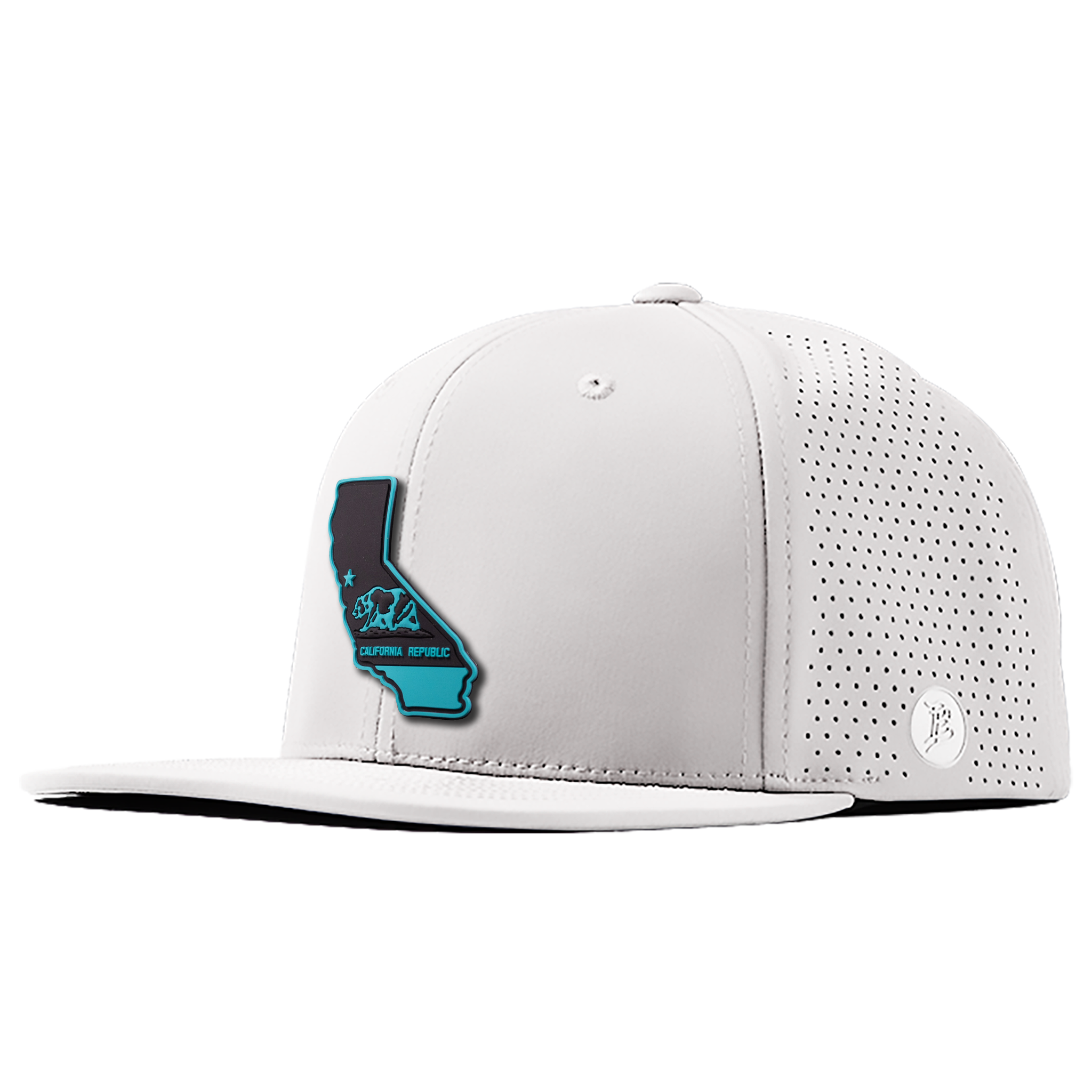 California Turquoise PVC Elite Classic White 