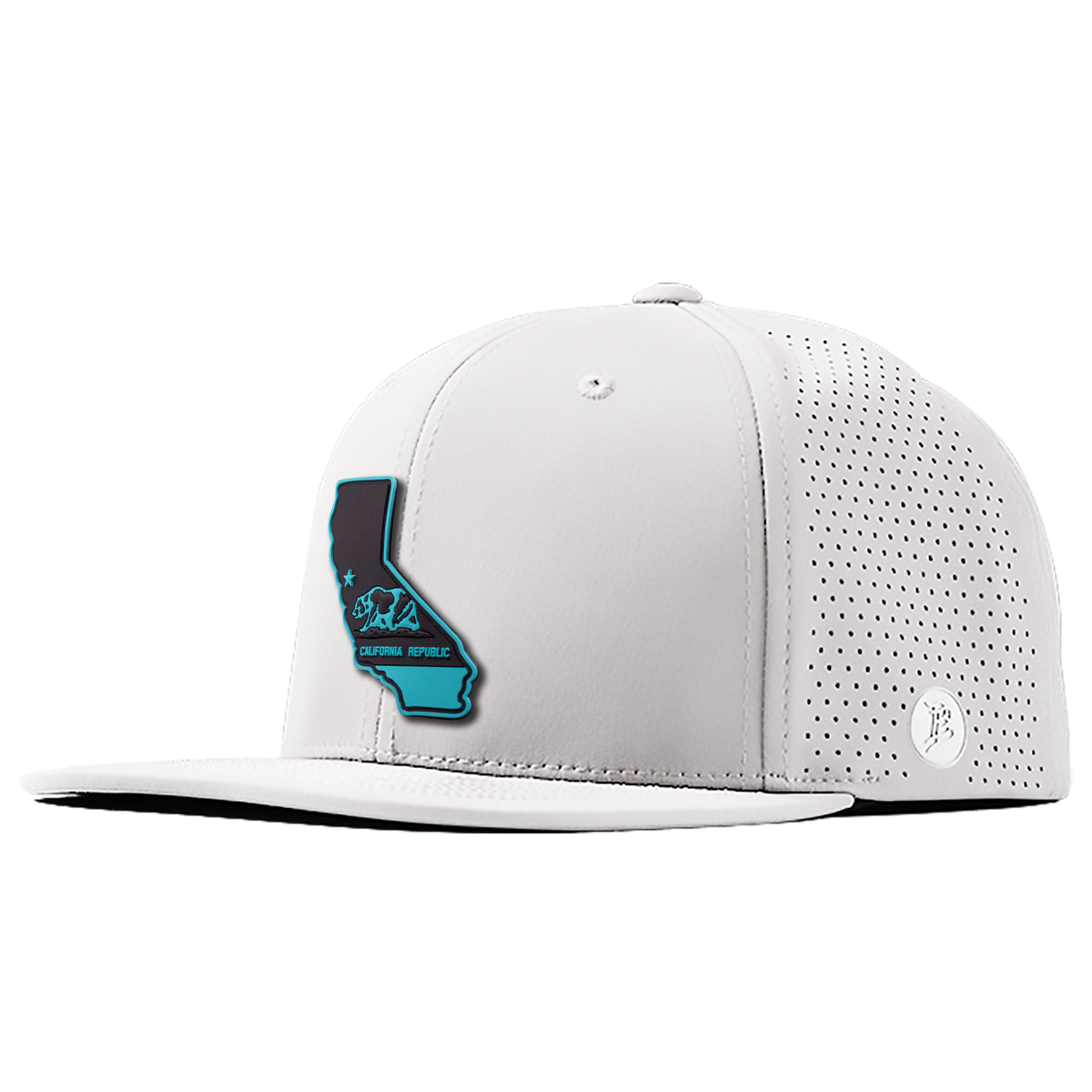 California Turquoise PVC Elite Classic White 