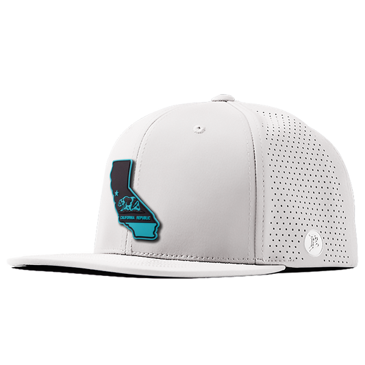 California Turquoise PVC Elite Classic White 