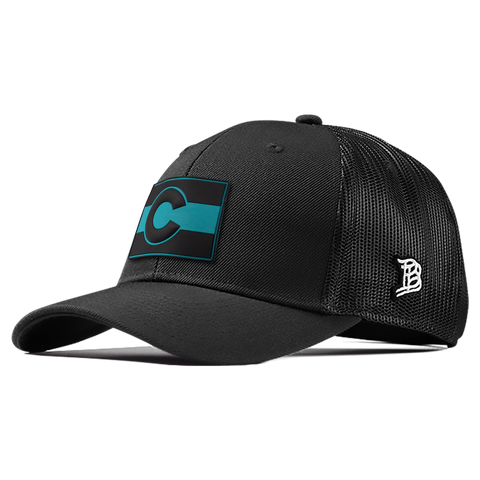 Colorado Turquoise PVC Curved Trucker