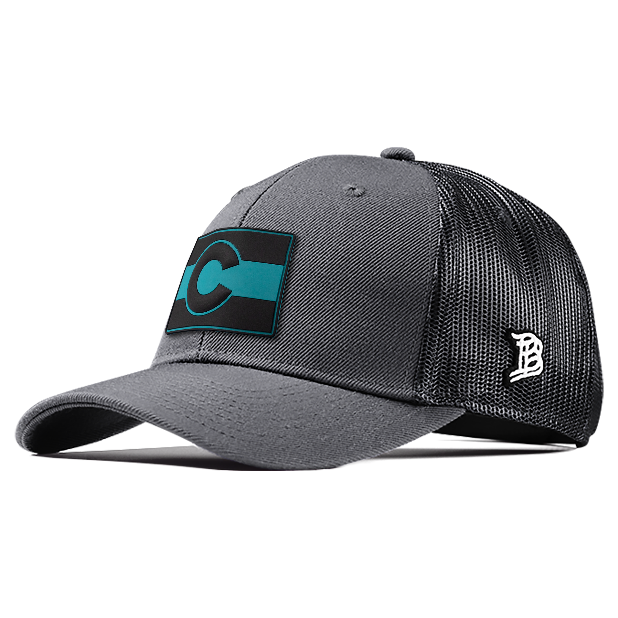 Colorado Turquoise PVC Curved Trucker