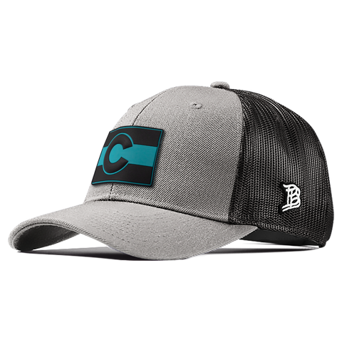 Colorado Turquoise PVC Curved Trucker