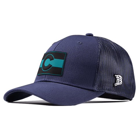 Colorado Turquoise PVC Curved Trucker