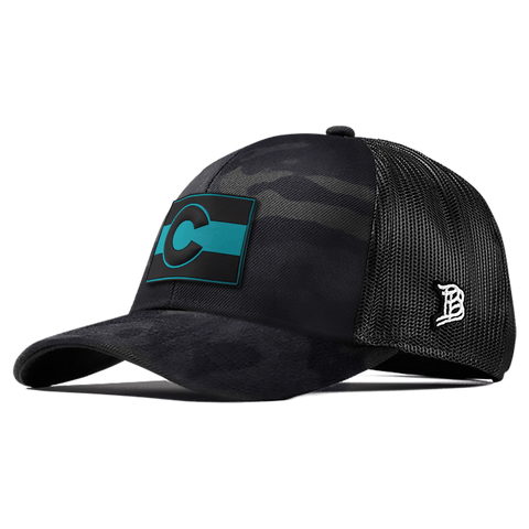 Colorado Turquoise PVC Flexfit Snapback Trucker