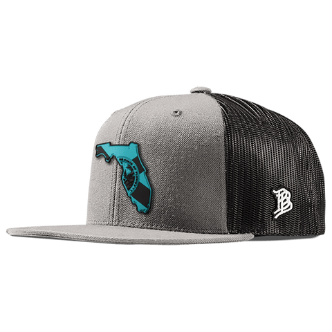 Florida Turquoise PVC Flat Trucker