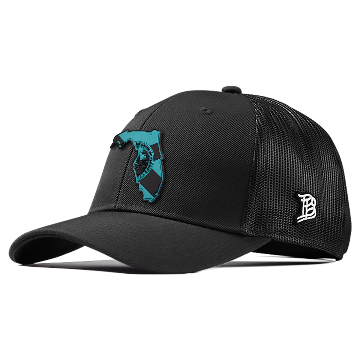 Florida Turquoise PVC Curved Trucker