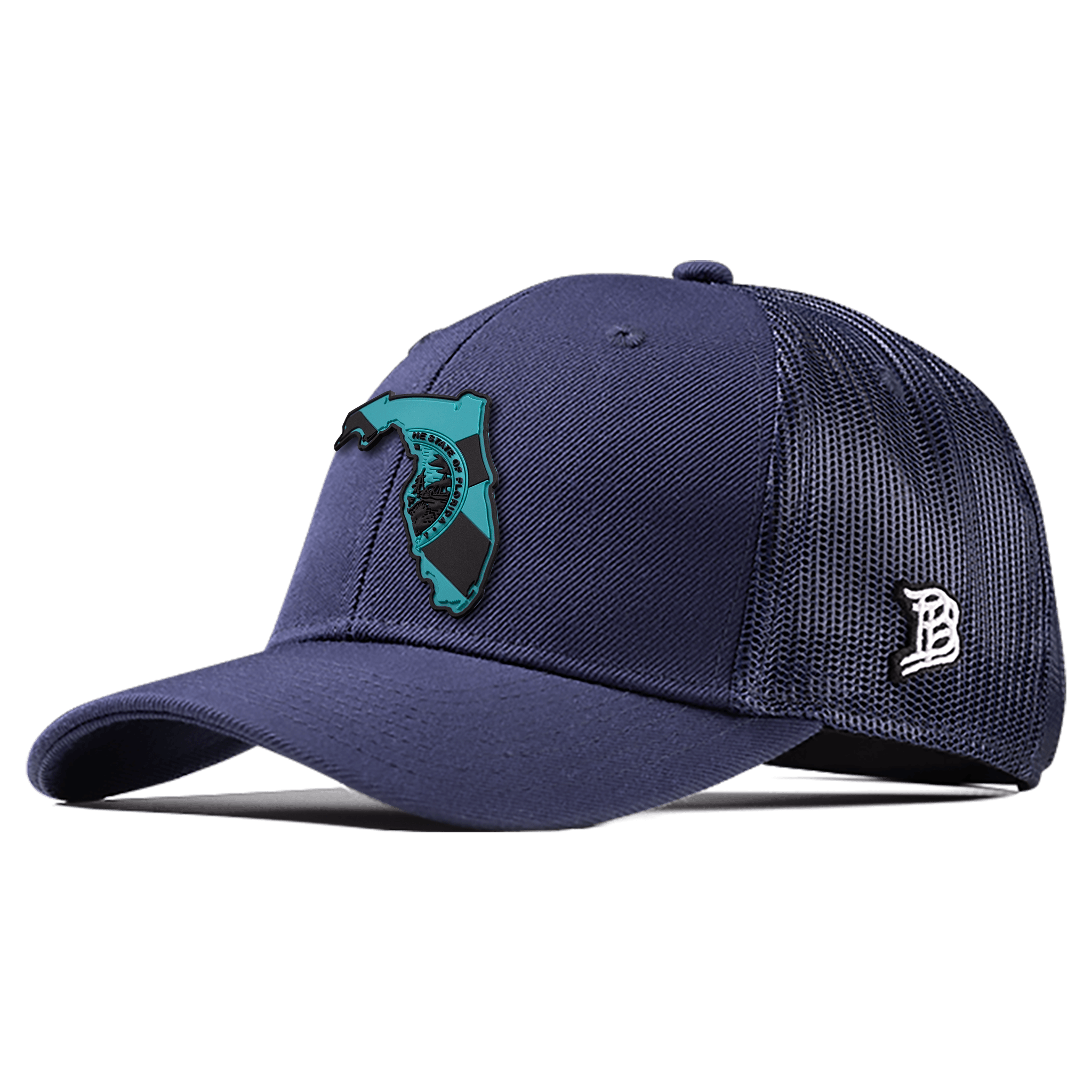 Florida Turquoise PVC Curved Trucker