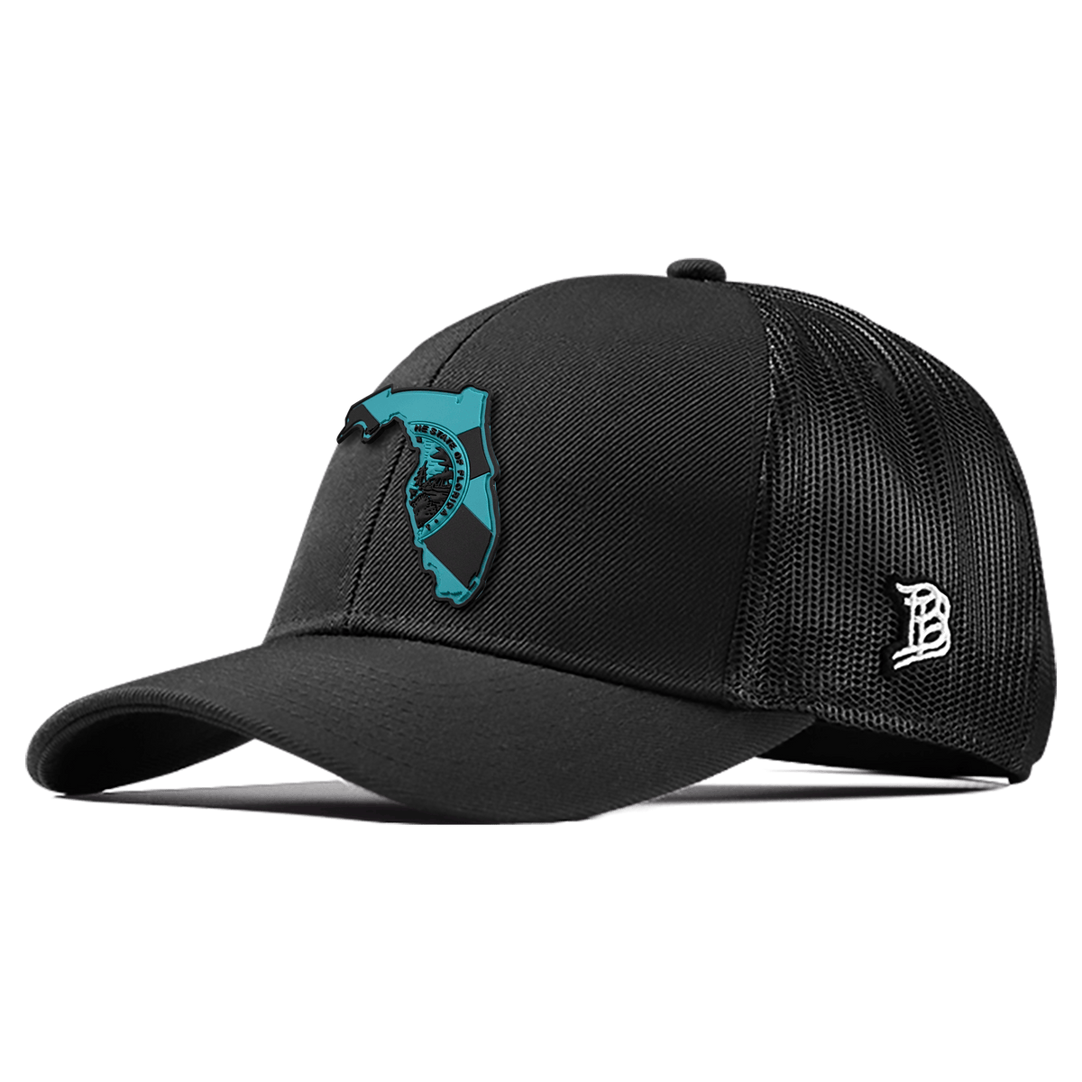 Florida Turquoise PVC Flexfit Snapback Trucker