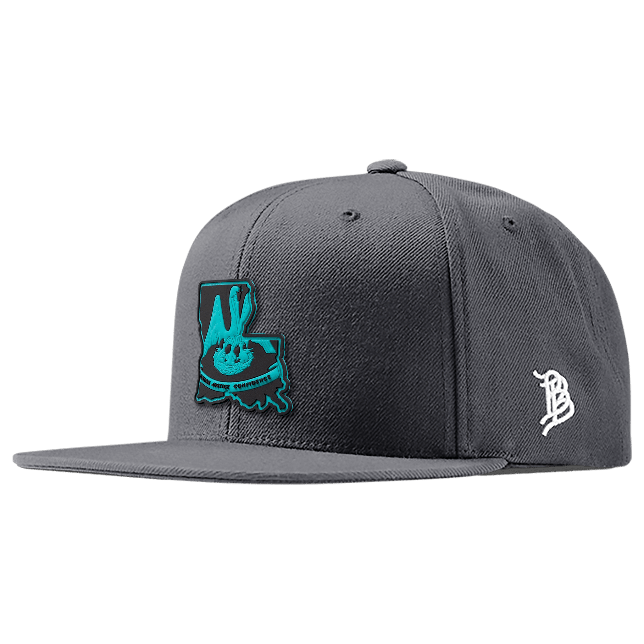 Louisiana Turquoise PVC Classic Snapback